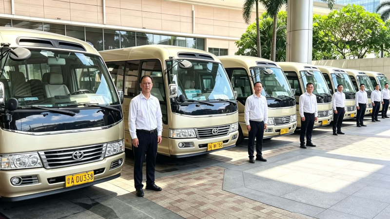 广州中巴包车 23座中巴租赁 商务接待 领导专车 广交会租车